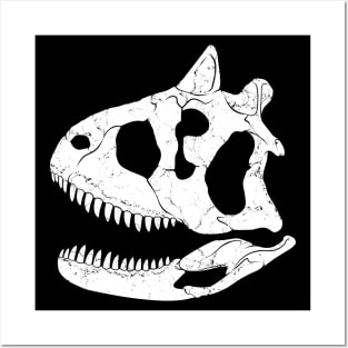 Carnotaurus fossil skull Posters and Art